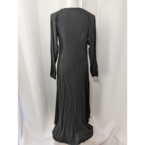 STUNNING HEAVY COTTON GOTH STYLE FULL 360° SKIRT FULL, MAXI LENGTH DRESS! SZ S/M - Picture 5 of 8